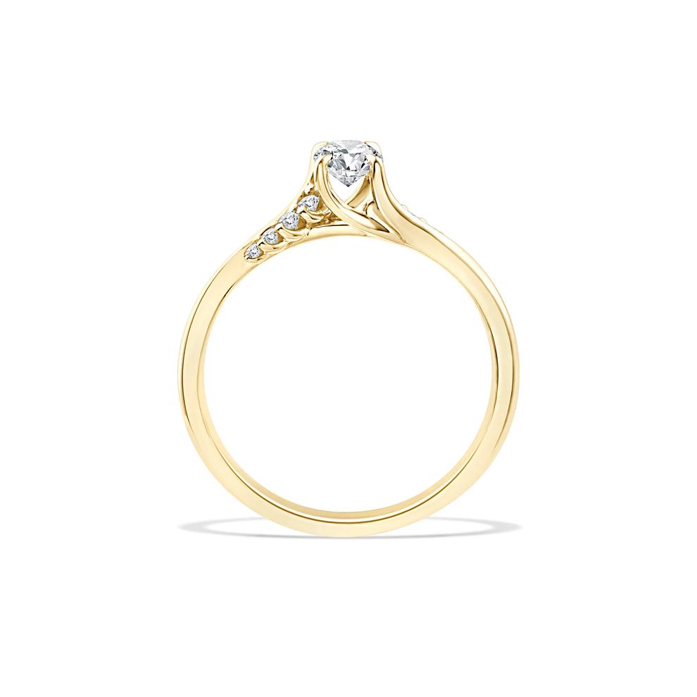 Lab Grown Diamond Oval Center Promise Ring in 10K Yellow Gold (1/2 ct. tw.) – Image 2 of 4