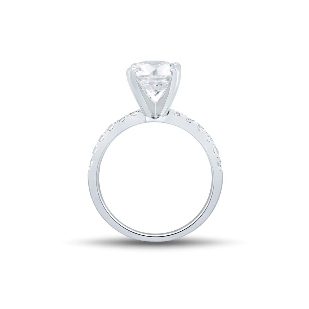 Lab Grown Diamond Semi-Mount Engagement Ring in 14K White Gold  (1/3 ct. tw) (Setting Only) – Image 4 of 6