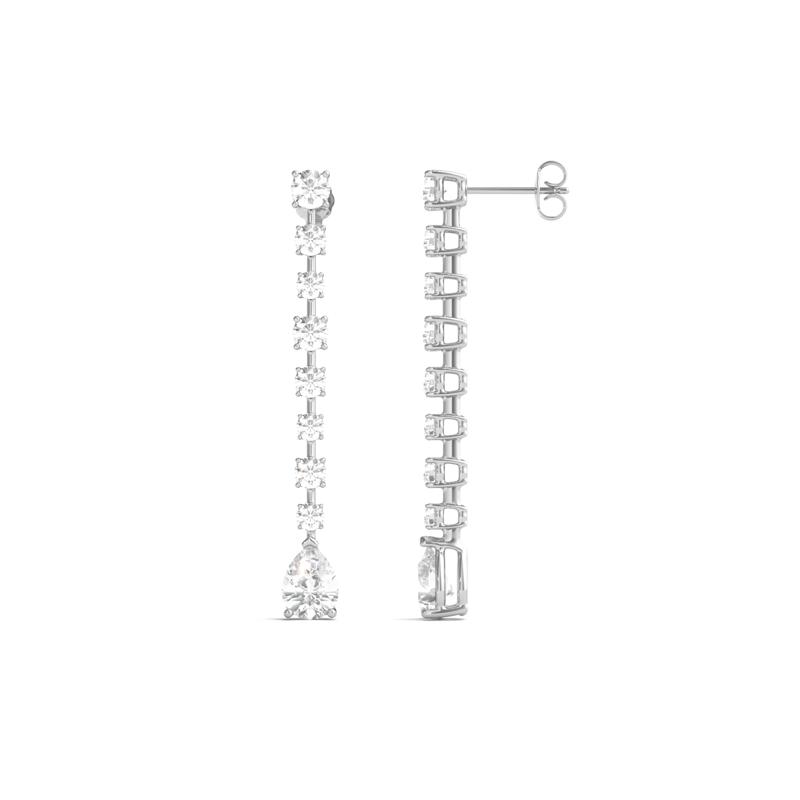 Diamond Dangle Earrings in 18K White Gold &#40;4 1/2 ct. tw.&#41; – Image 1 of 1