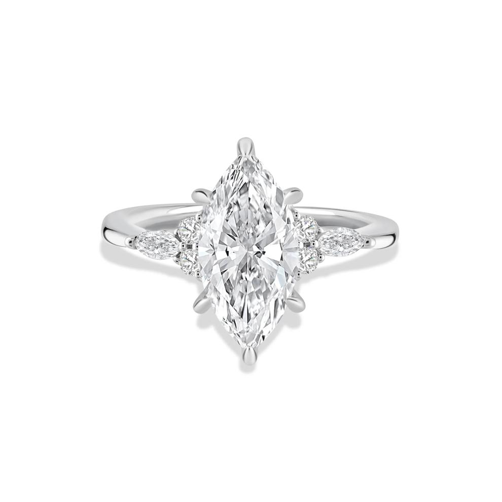 Lab Grown Diamond Marquise-Cut Engagement Ring in 14K White Gold (2 1/4 ct. tw.) – Image 1 of 4
