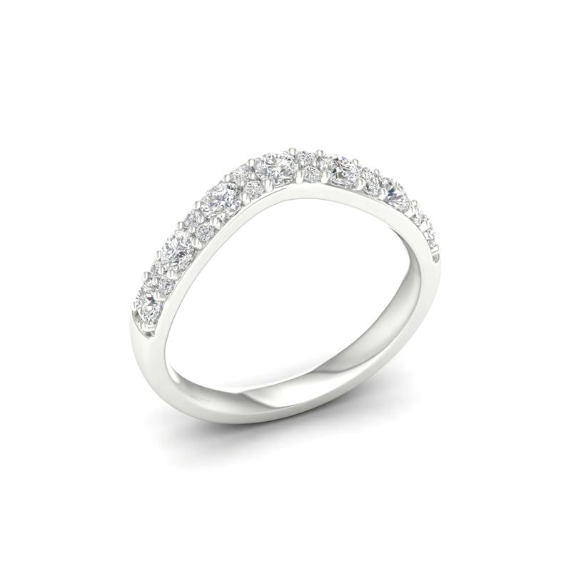 Lab Grown Diamond Contour Band in 14K White Gold &#40;3/4 ct. tw.&#41; – Image 4 of 4