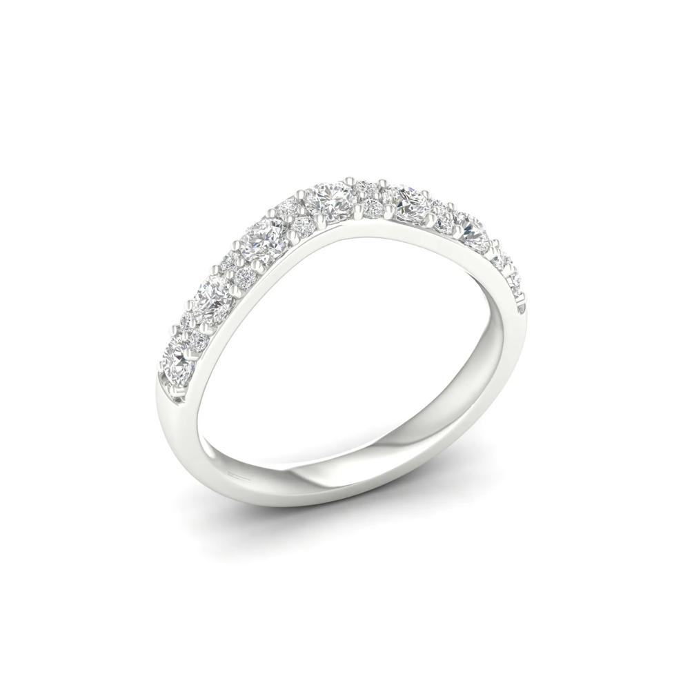 Lab Grown Diamond Contour Band in 14K White Gold (3/4 ct. tw.) – Image 4 of 4