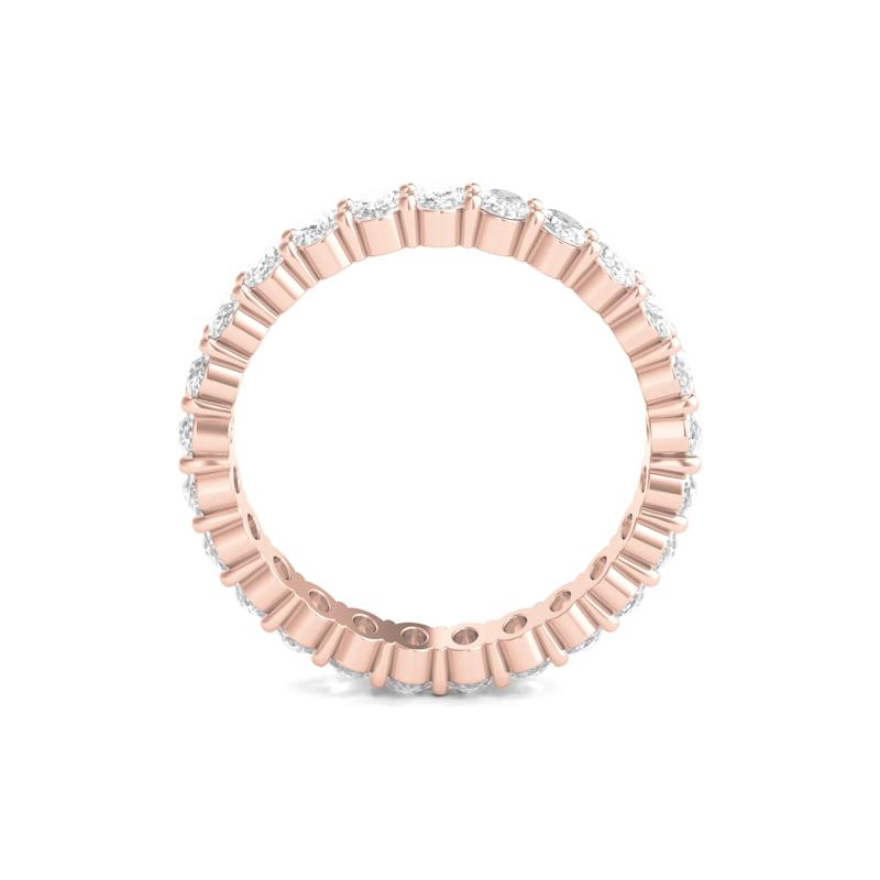 Lab Grown Oval Diamond Eternity Band in 14K Rose Gold (2 ct. tw.) – Image 2 of 3