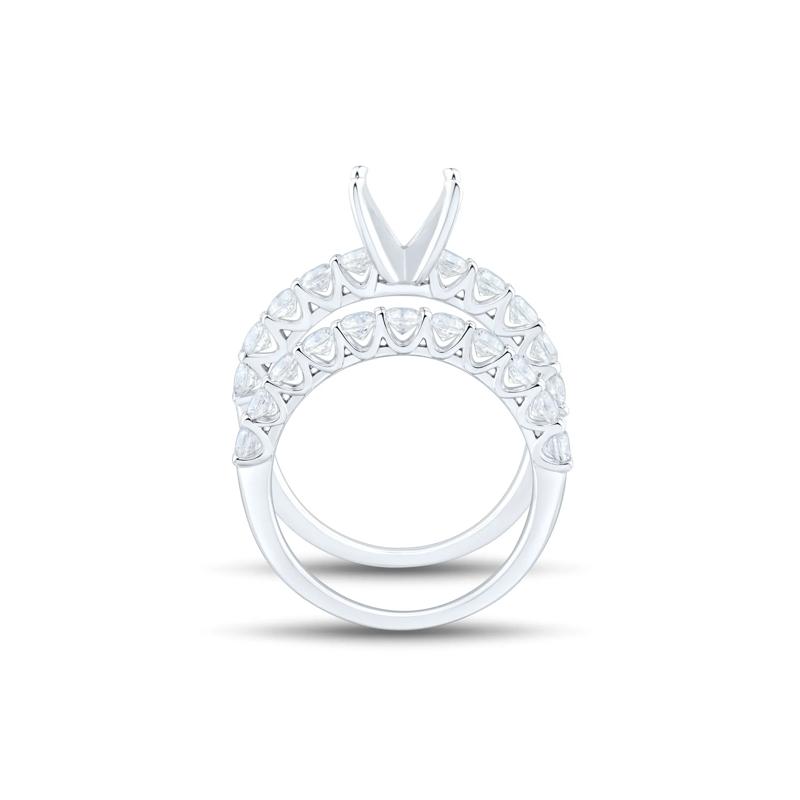 1 1/2 ct. tw. Round Lab Grown Diamond Semi-Mount Engagement Ring Set in Platinum &#40;Setting Only&#41; – Image 4 of 8