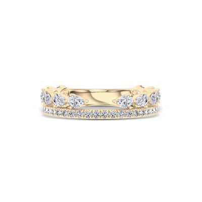 Lab Grown Diamond Double Row Band in 14K Gold