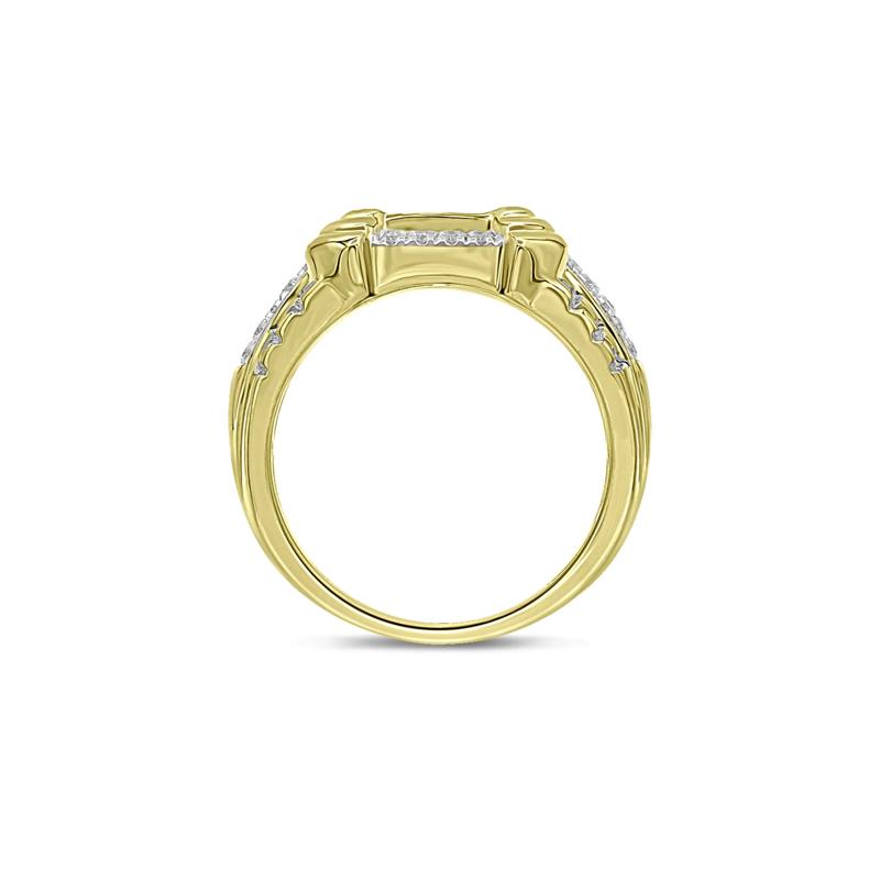 Men&#39;s 10k Yellow Gold Ring with Diamonds &#40;1 ct. tw.&#41; – Image 2 of 3