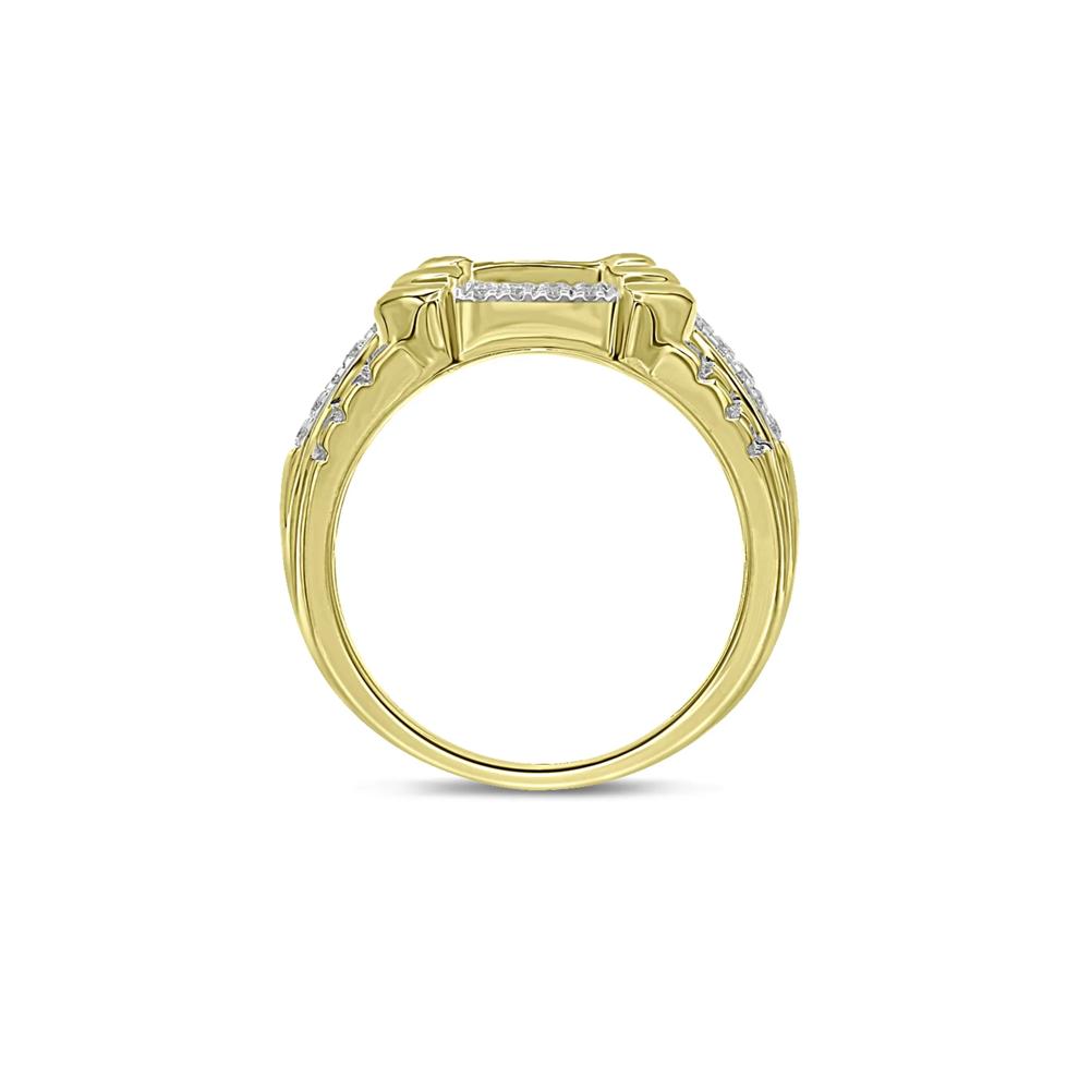 Men's 10k Yellow Gold Ring with Diamonds (1 ct. tw.) – Image 2 of 3
