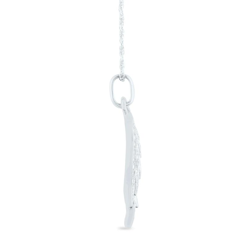Diamond Wing Pendant in 14K White Gold &#40;1/7 ct. tw.&#41; – Image 2 of 3