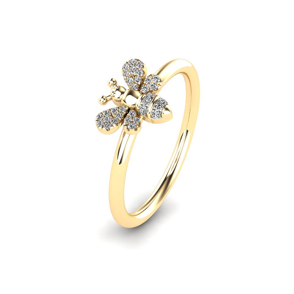 Diamond Accent Bumblebee Ring in 10K Yellow Gold – Image 4 of 4