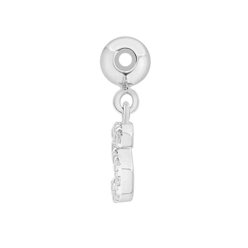 Diamond Accent S Initial Bead Charm in Sterling Silver – Image 2 of 3