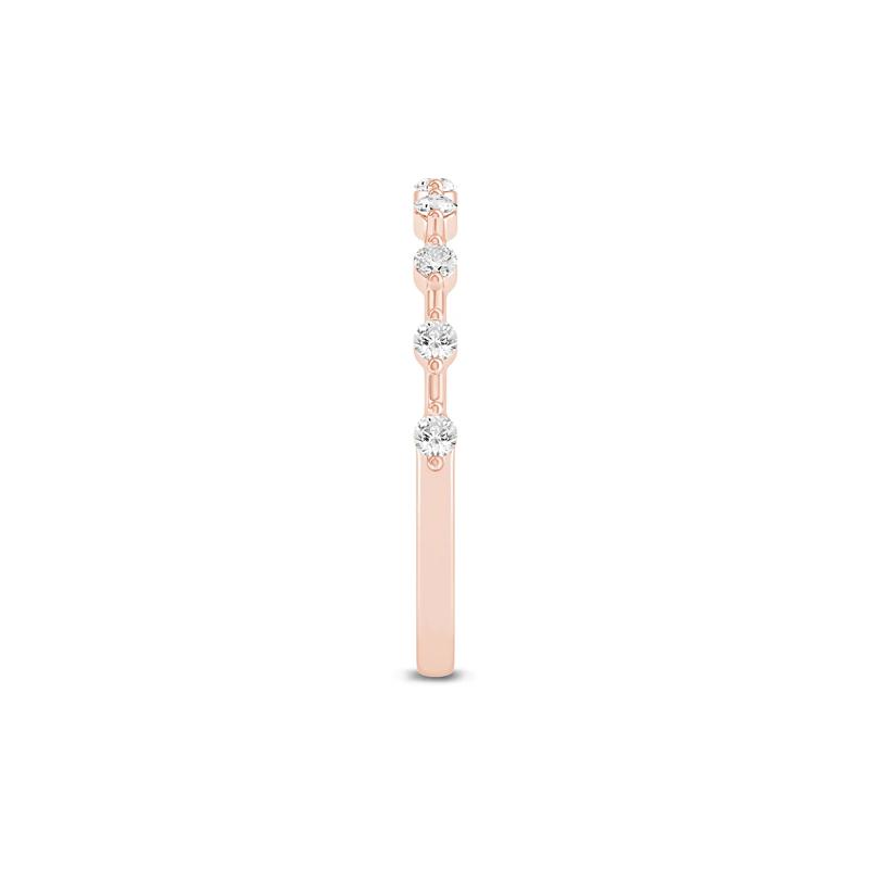 Diamond Anniversary Stack Band in 10K Rose Gold &#40;1/7 ct. tw.&#41; – Image 3 of 3