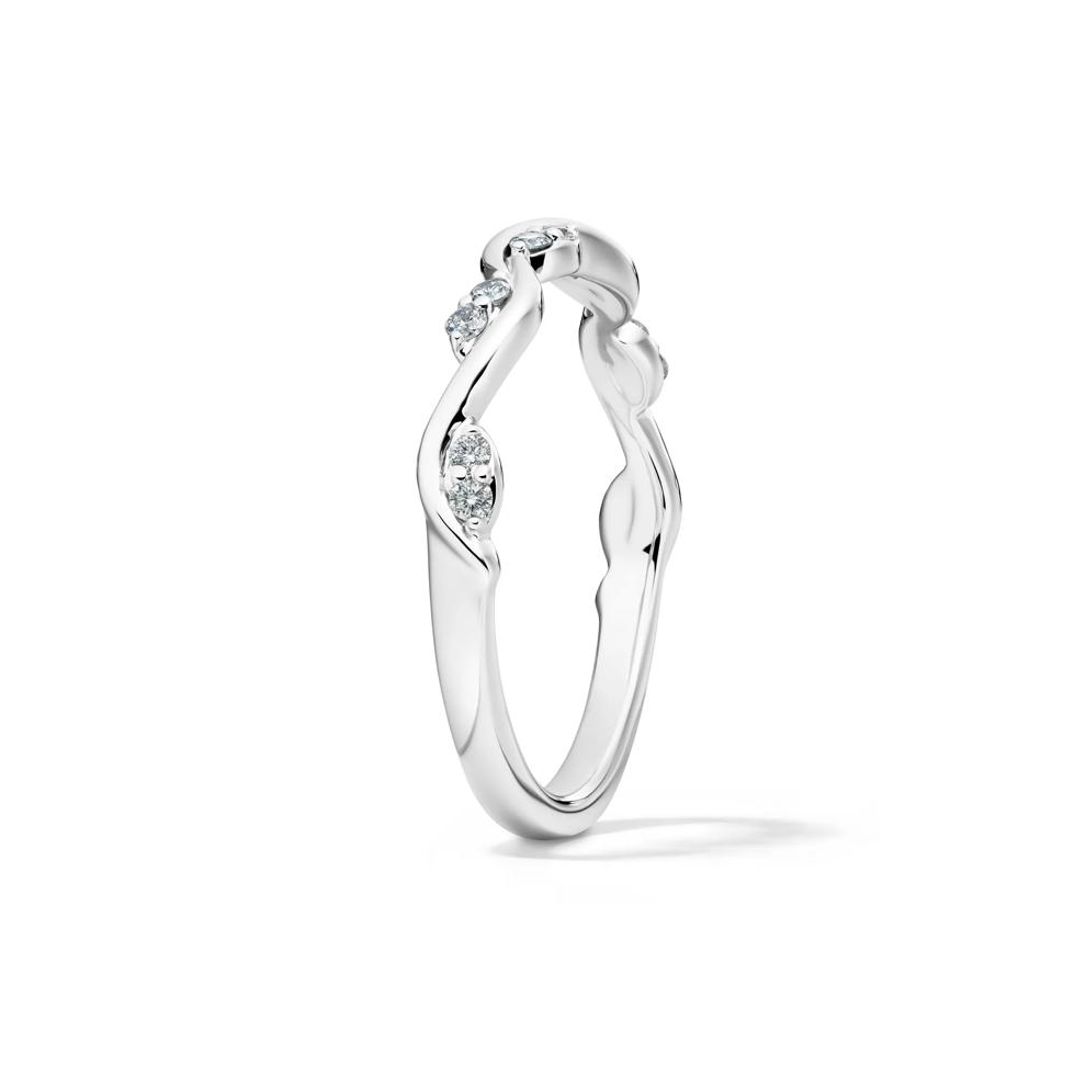 Diamond Stacking Ring with Waves in 10K White Gold (1/8 ct. tw.) – Image 3 of 4
