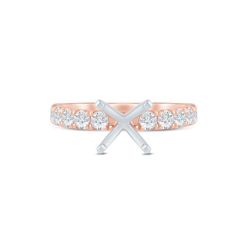 Diamond Semi-Mount Engagement Ring in 14K White and Rose Gold &#40;3/4 ct. tw.&#41; &#40;Setting Only&#41; – Image 2 of 6