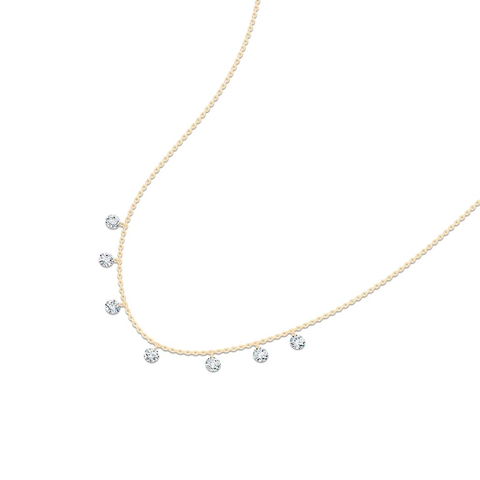 Lab Grown Diamond Pierced Station Necklace in 14K Yellow Gold (1 1/2 ct. tw.) – Image 4 of 4