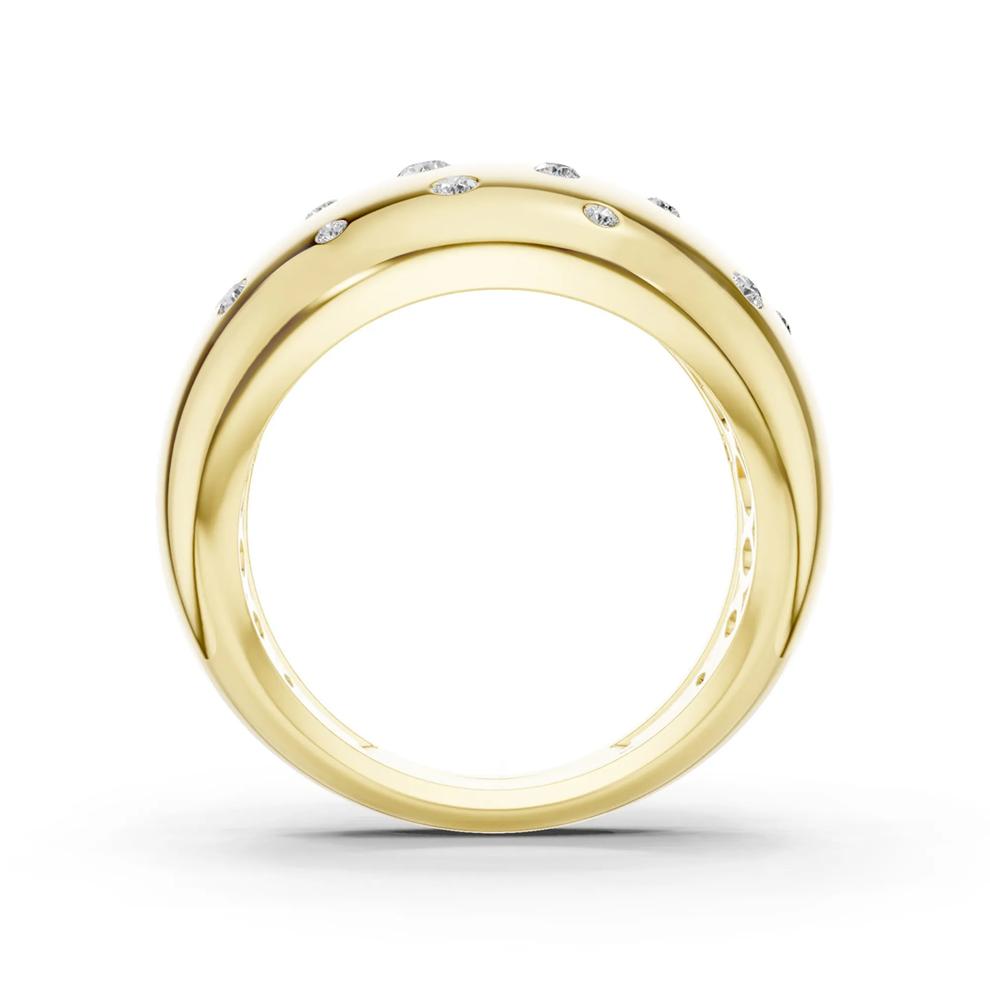 Diamond Dot Bubble Ring in 10K Yellow Gold (1/5 ct. tw.) – Image 3 of 4