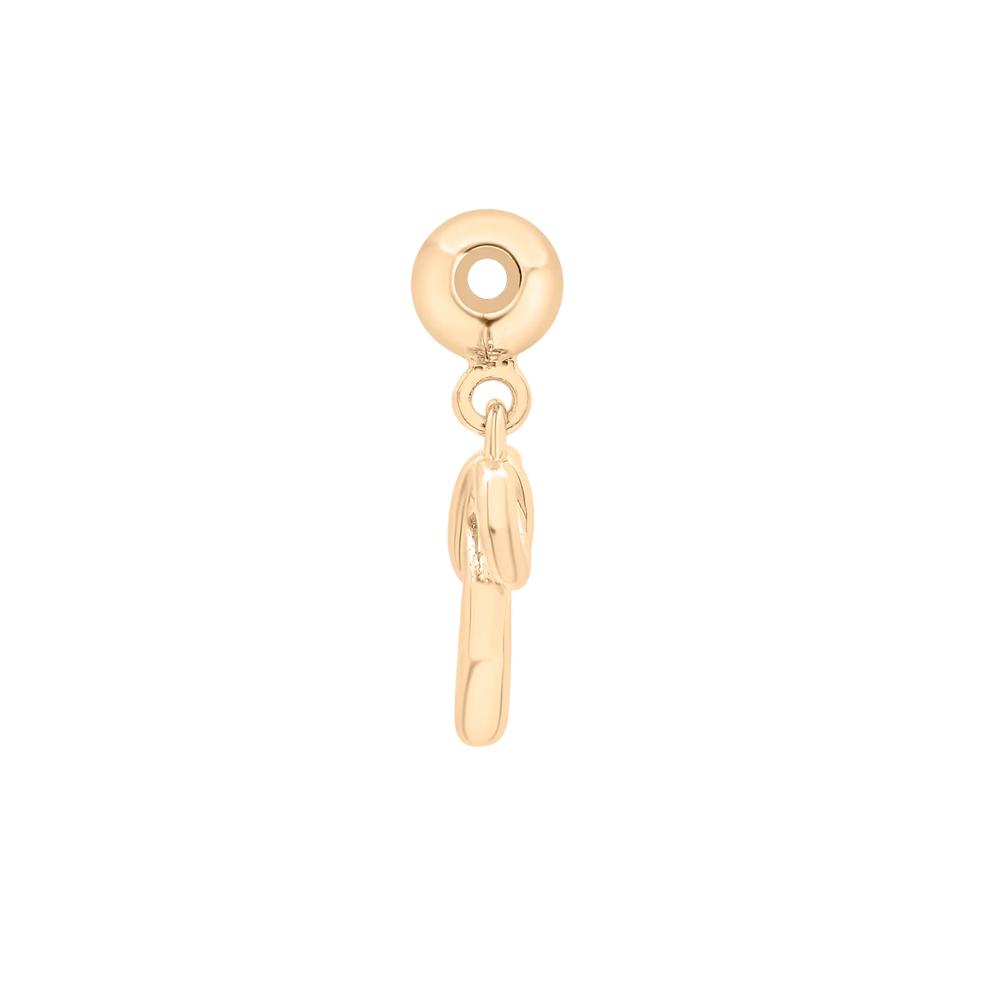 Bow Bead Charm in Vermeil – Image 2 of 3