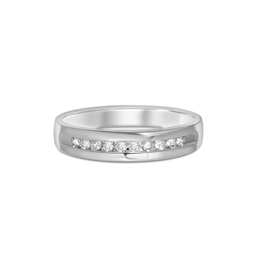 Men's 1/4 ct. tw. Diamond Band in 14K White Gold – Image 1 of 3