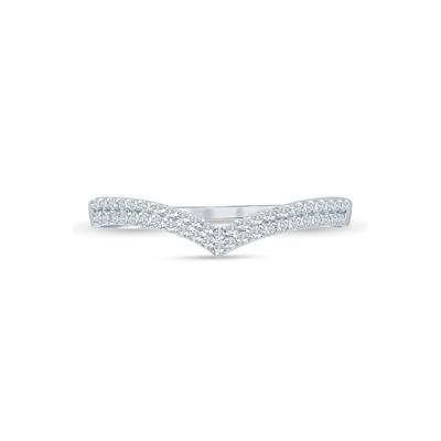 Diamond Double-Row Contour Band in 14K Gold (1/10 ct. tw.)
