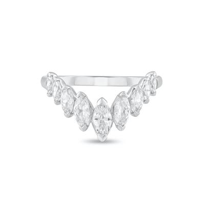 Lab Grown Diamond Marquise Contour Band in 10K White Gold (1 ct. tw.)