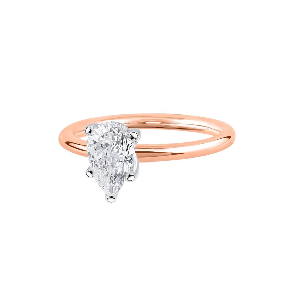 Lab Grown Diamond Pear-Shaped Solitaire Engagement Ring in 14K Rose Gold (1 ct.) – Image 4 of 4