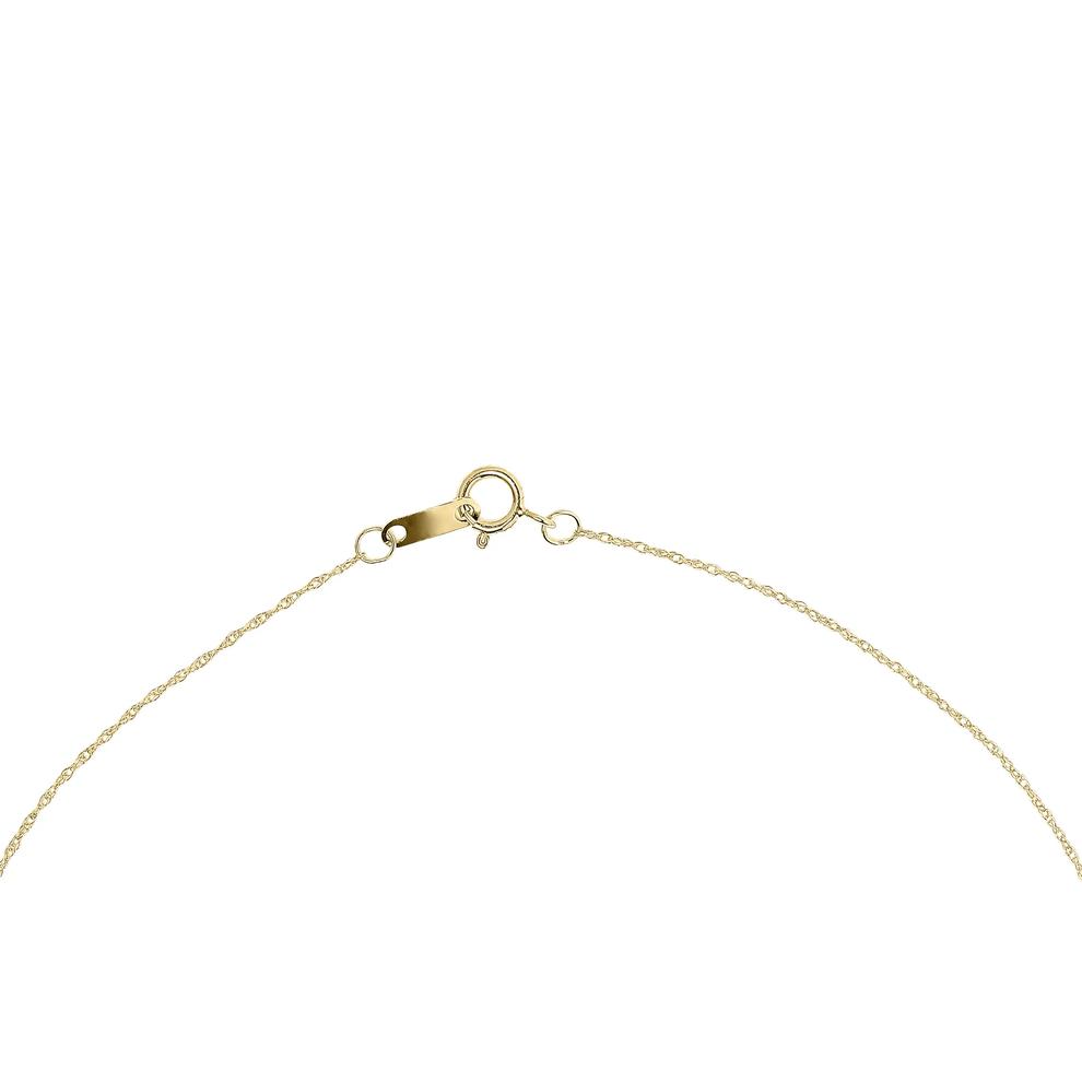 Children's Lab-Created White Cubic Zirconia Cross Pendant in 14K Yellow Gold – Image 2 of 4