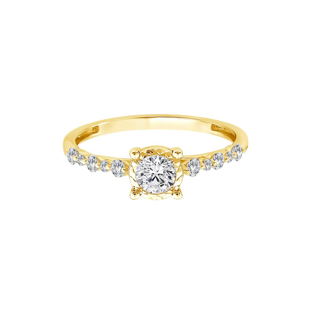 Lab Grown Diamond Promise Ring in 10K Yellow Gold (1/2 ct. tw.) – Image 1 of 3