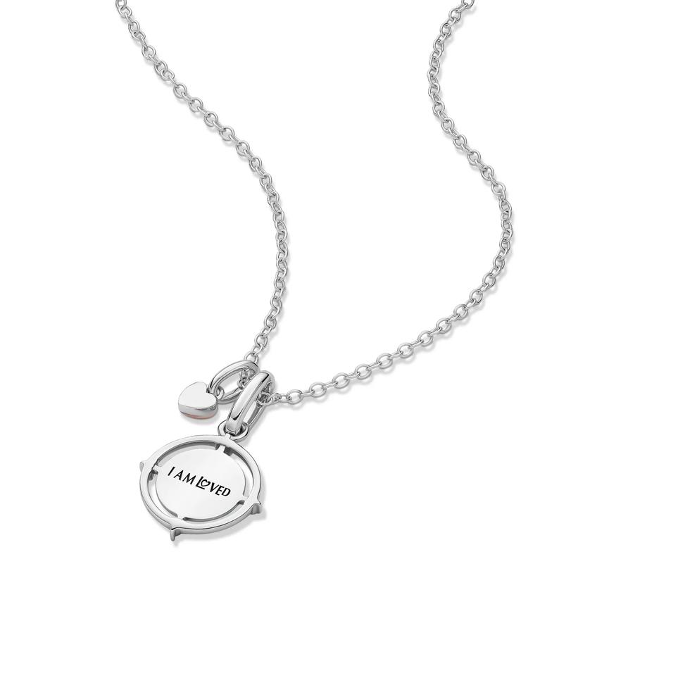 Lab Grown Diamond Accent Compass Pendant in Sterling Silver &amp; 10K Rose Gold – Image 5 of 5