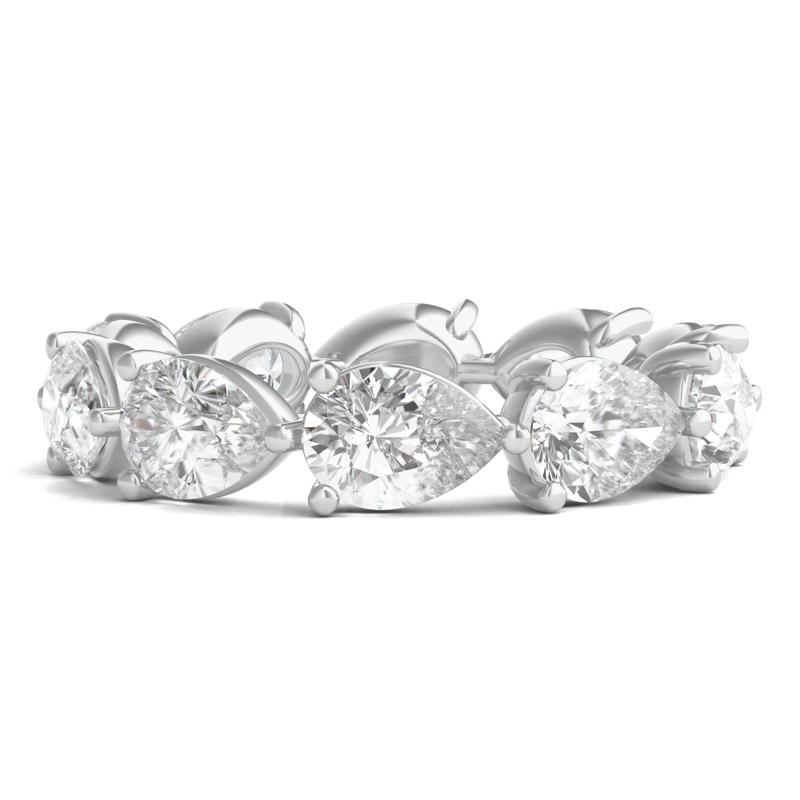 Pear-Cut Diamond Eternity Band in 14k White Gold &#40;5 ct. tw.&#41; – Image 1 of 3