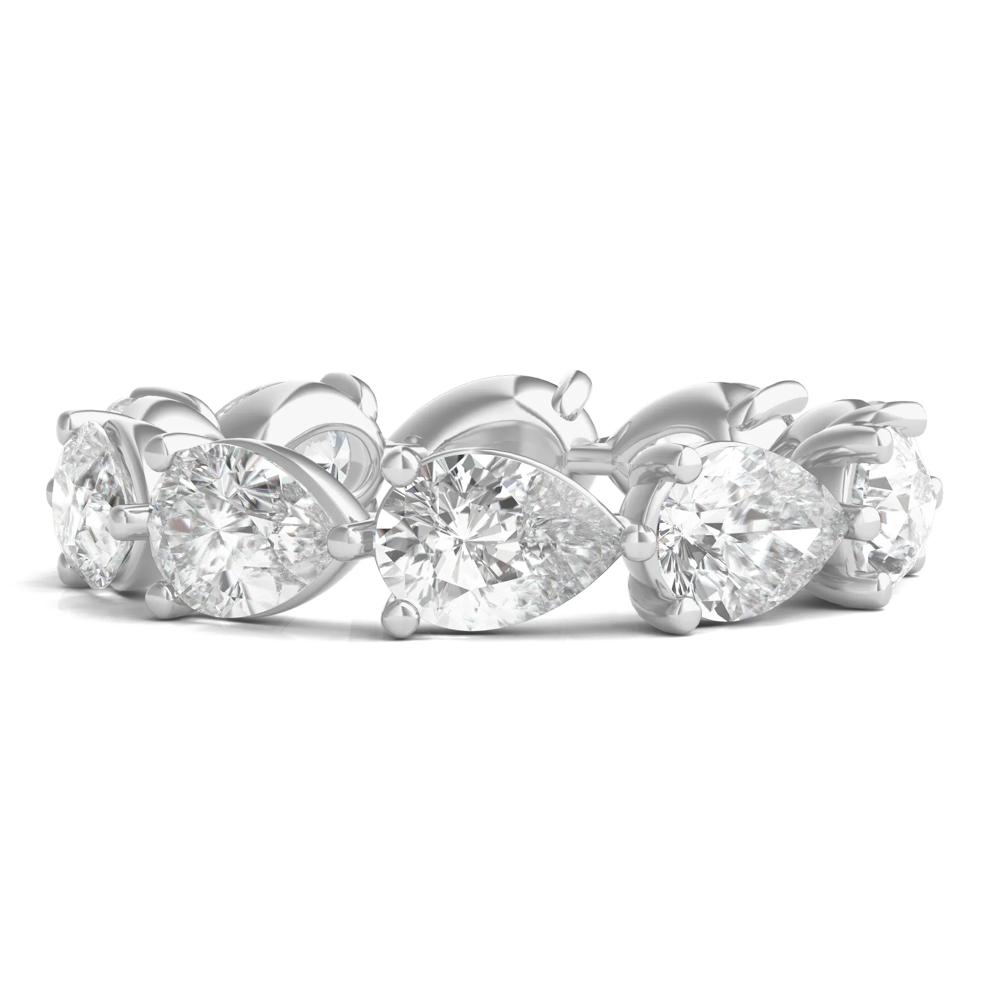 Pear-Cut Diamond Eternity Band in 14k White Gold (5 ct. tw.) – Image 1 of 3