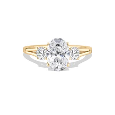 Diamond Three-Stone Engagement Ring in 18K Yellow Gold (2 ct. tw.)