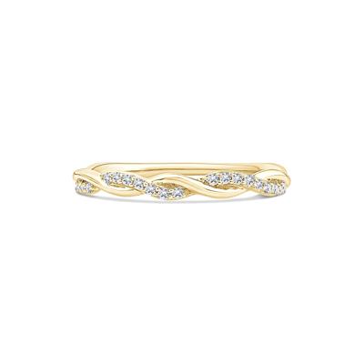 Diamond Twisted Anniversary Band in 10K Gold