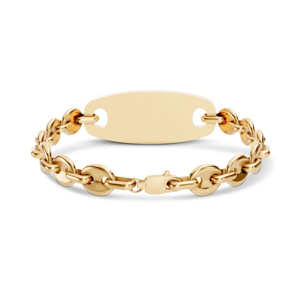 Men's Arrow Design ID Bracelet in 18K Gold Vermeil, 8" – Image 2 of 2