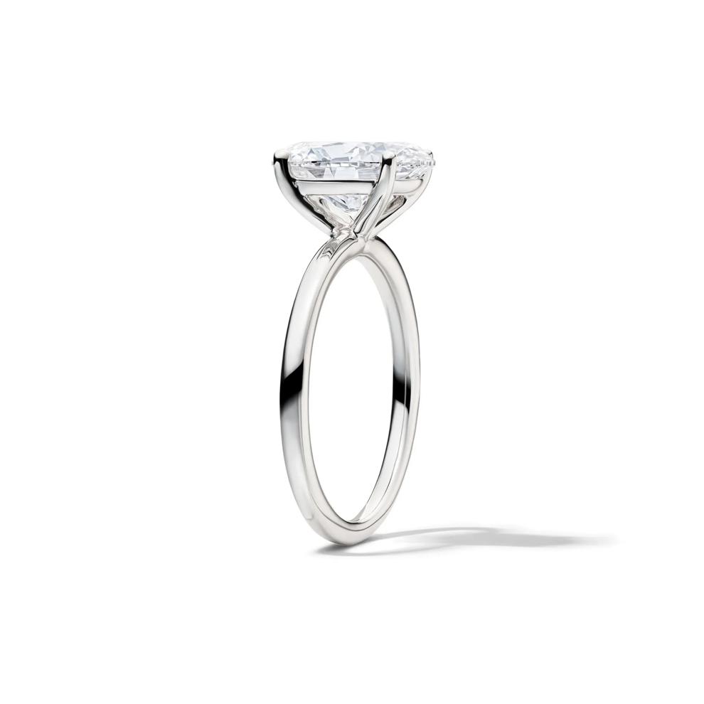 Lab Grown Diamond Oval Solitaire Engagement Ring in Platinum (3 ct.) – Image 3 of 4