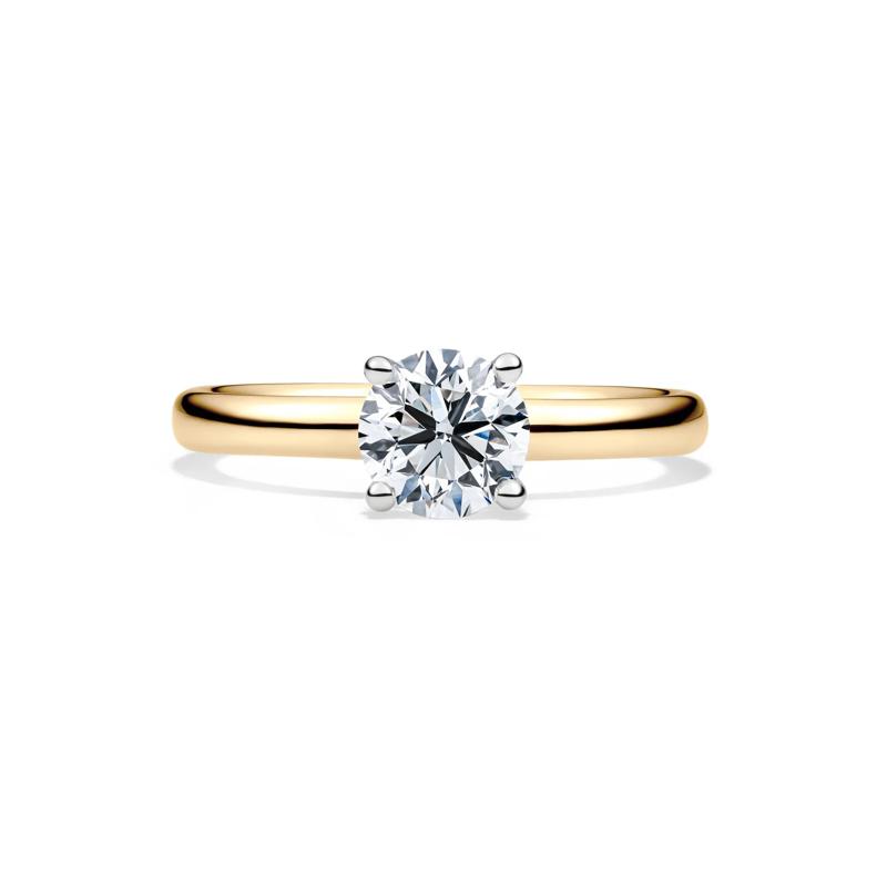 Diamond Round Brilliant Cut Solitaire Engagement Ring in 14K Yellow Gold (1 ct.) – Image 1 of 5