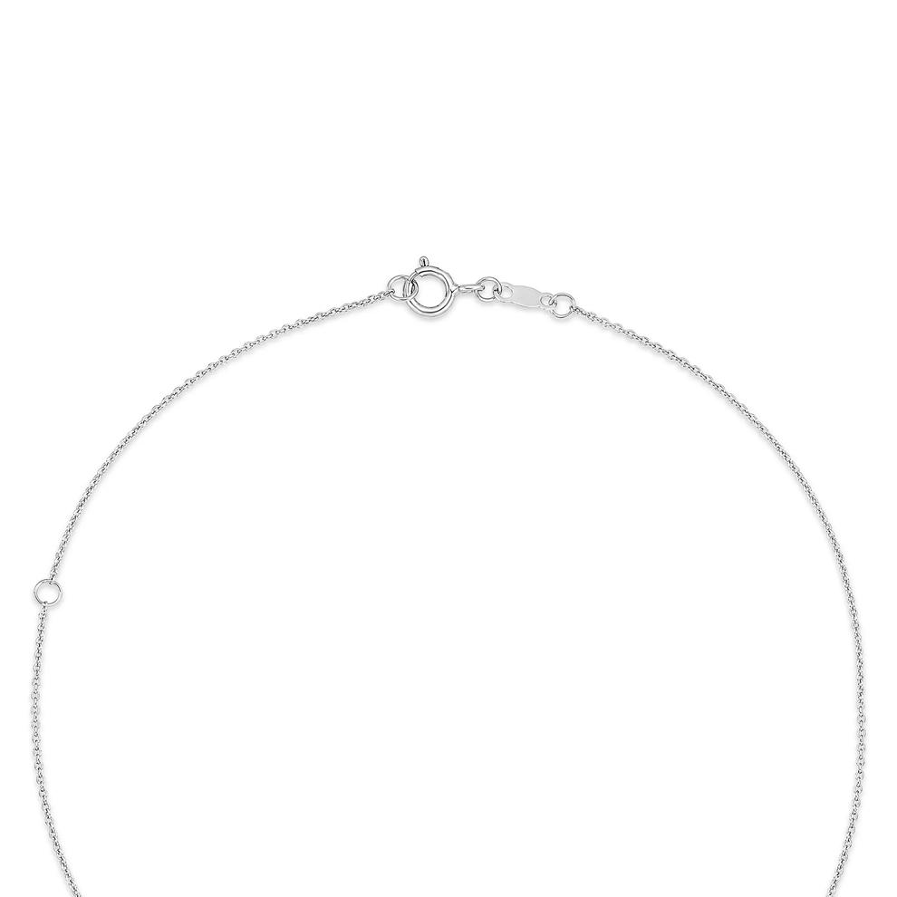 Diamond Clover Pendant Necklace in Sterling Silver (1/10 ct. tw.) – Image 4 of 4