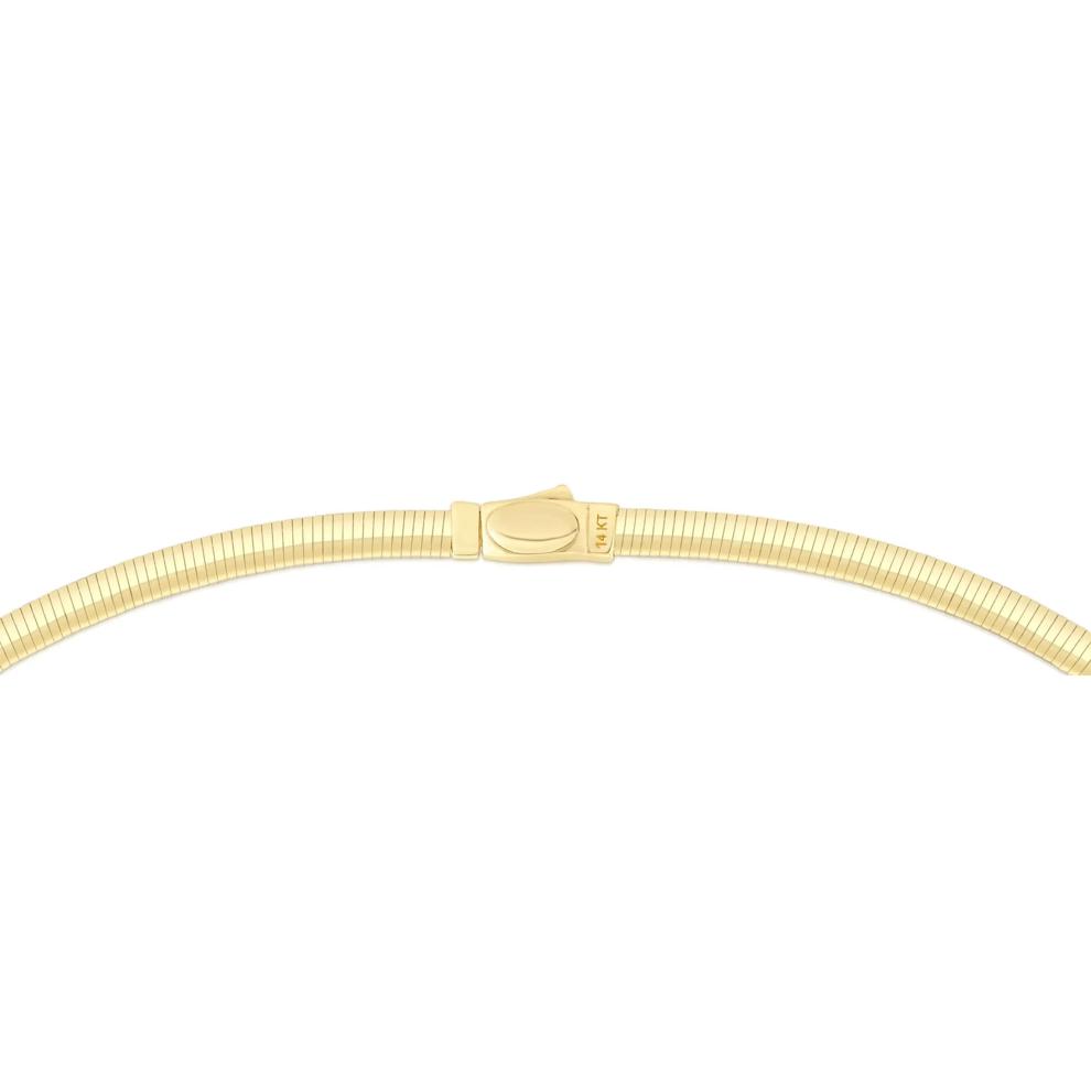 Reversible Omega Necklace in 14K Yellow &amp; White Gold, 16" – Image 5 of 7