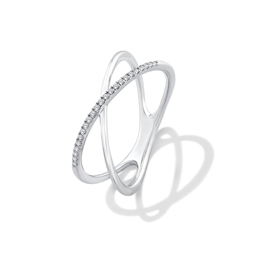 Diamond Accent Crossover Ring in Sterling Silver – Image 4 of 4