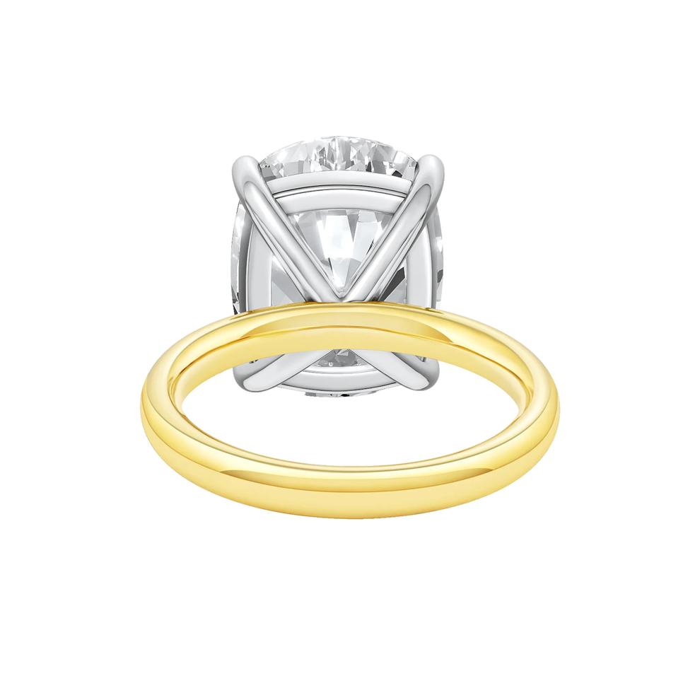 Lab Grown Diamond Elongated Cushion-Cut Engagement Ring in 14K Yellow and White Gold (8 ct. tw.) – Image 4 of 4