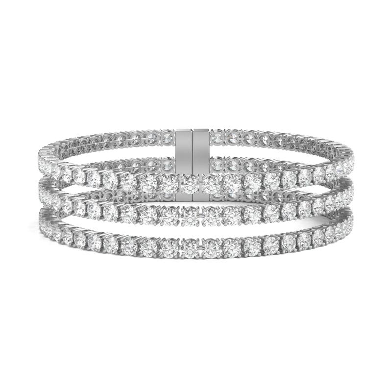 Diamond Cuff Bracelet in 18K White Gold, 7&rdquo; &#40;21 1/2 ct. tw.&#41; – Image 1 of 1