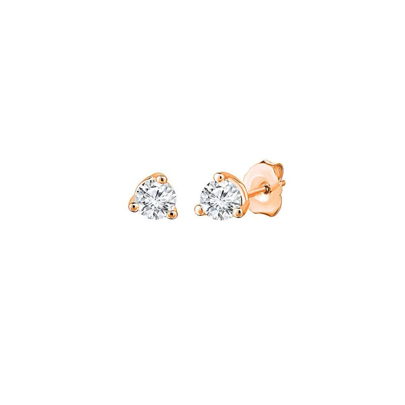 1/7 ct. tw. Diamond Stud Earrings in 14K Rose Gold – Image 1 of 2