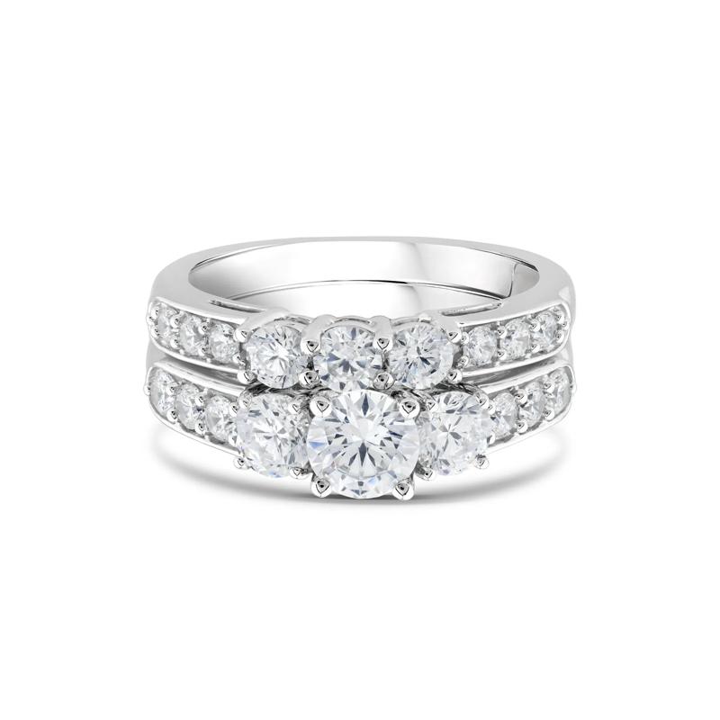 Lab Grown Diamond Engagement Ring Set in 10K White Gold &#40;2 1/4 ct. tw.&#41; – Image 1 of 3