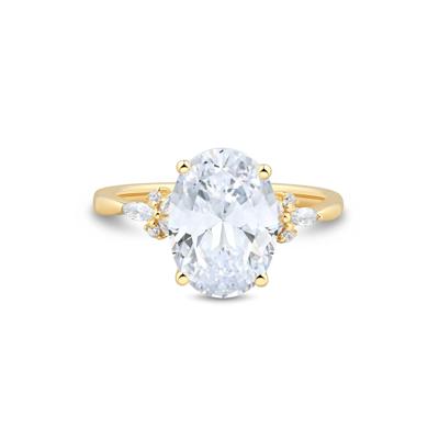 Lab Grown Diamond Oval Engagement Ring in 14K Yellow Gold (3 1/4 ct. tw.)