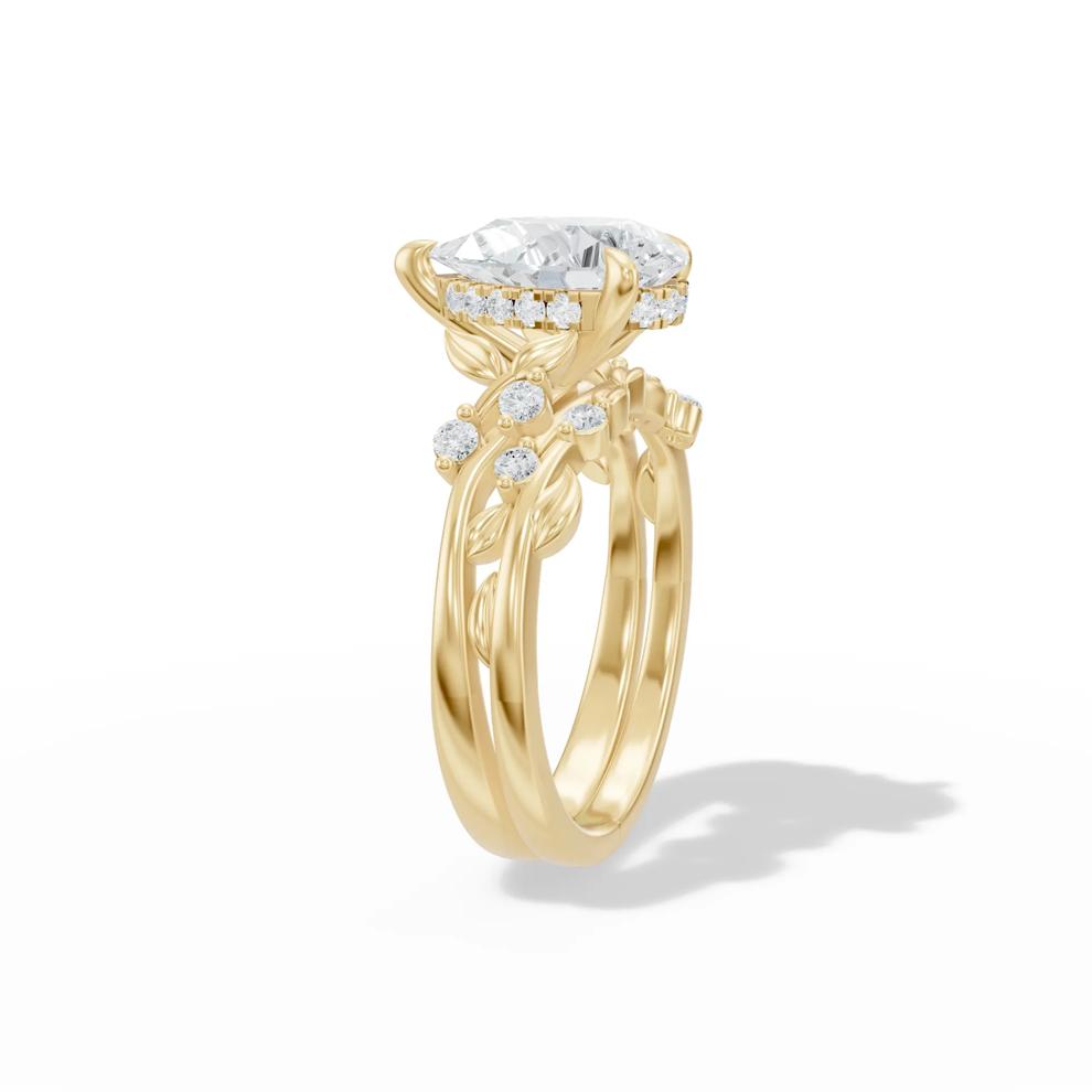 Lab Grown Diamond Pear-Shaped Center Engagement Set in 14K Yellow Gold (2 1/4 ct. tw.) – Image 3 of 6