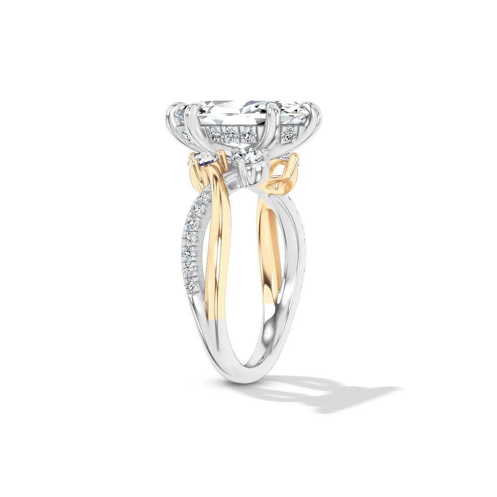 Lab Grown Diamond Twist-Shank Engagement Ring in 14K White &amp; Yellow Gold (2 5/8 ct. tw.) – Image 3 of 4