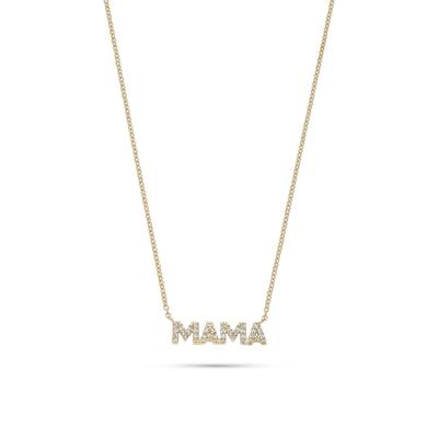 Diamond MAMA Necklace in 10K Gold (1/10 ct. tw.)