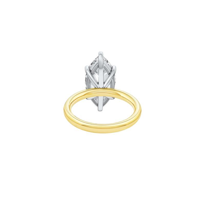 Lab Grown Diamond Marquise Solitaire Engagement Ring in 14K Yellow &amp; White Gold &#40;5 ct.&#41; – Image 4 of 4