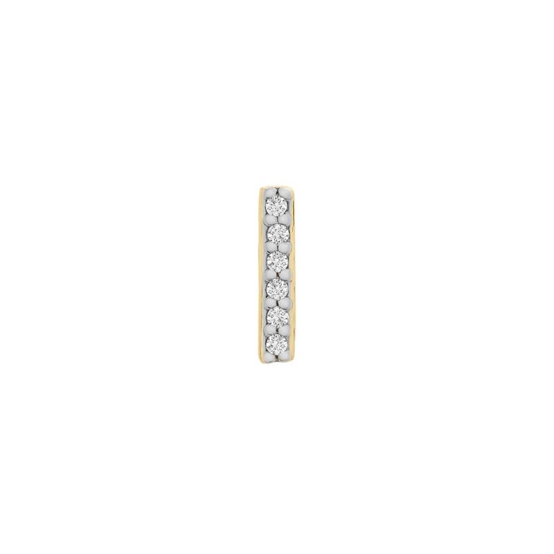 Single Diamond Stud Earring Bar in 10K Yellow Gold – Image 1 of 2