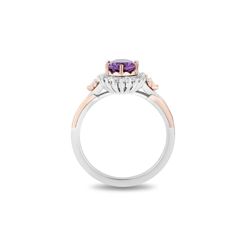 Rapunzel Amethyst Ring in Sterling Silver &amp; 10K Rose Gold &#40;1/5 ct. tw.&#41; – Image 2 of 4