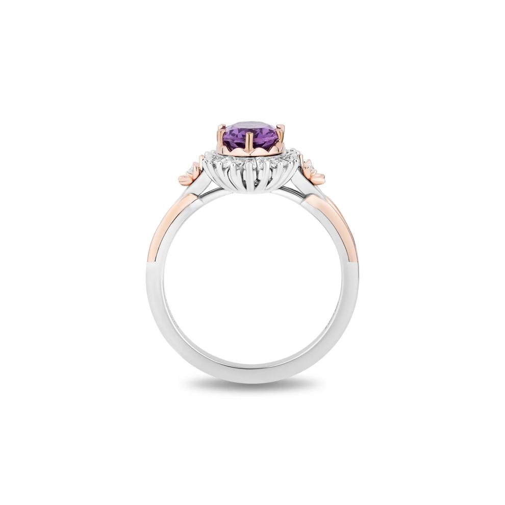 Rapunzel Amethyst Ring in Sterling Silver &amp; 10K Rose Gold (1/5 ct. tw.) – Image 2 of 4