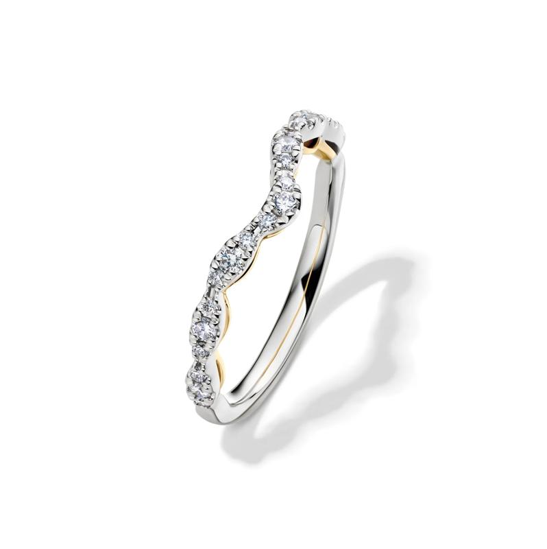 Adriana Lab Grown Diamond Engagement Ring Set in 14K White Gold with Yellow Gold &#40;2 1/4 ct. tw.&#41; – Image 6 of 7